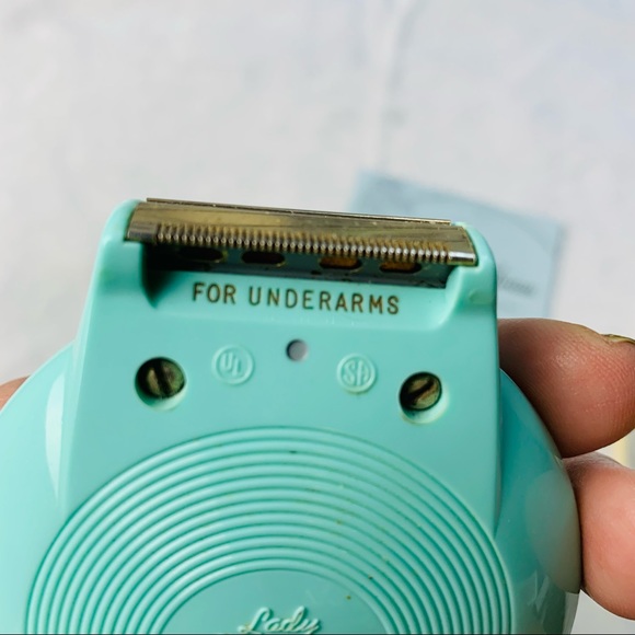 Vintage Beauty Lady Sunbeam electric razor Model LS Turquoise Shavemaster in box - Picture 4 of 10